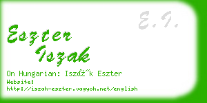 eszter iszak business card